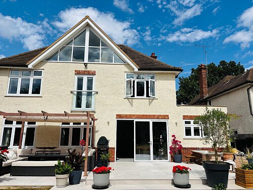 Rear house patio central