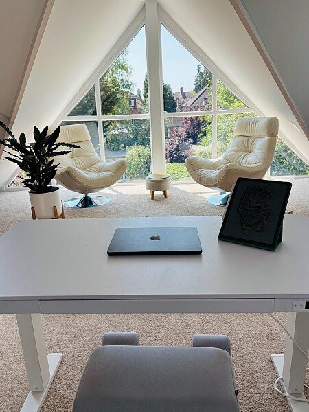 Loft office from desk