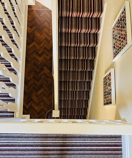 Lower stairs and hallyway flooring