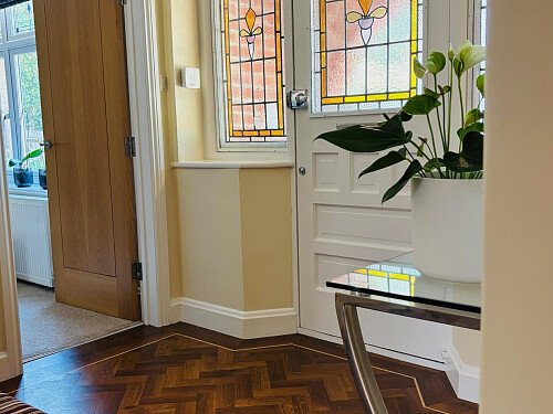 Entry hallway front door
