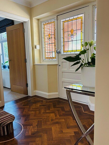Entry hallway front door