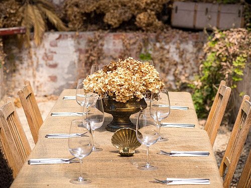 The Walled Garden:dining table
