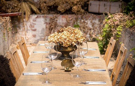 The Walled Garden:dining table