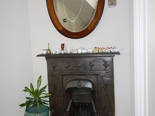 Hallway fireplace