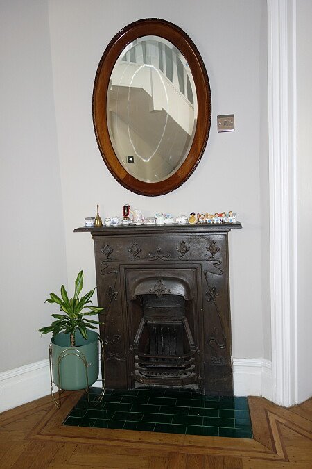 Hallway fireplace