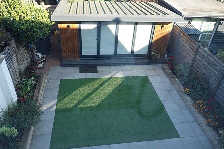 Garden view from topfloor bedroom