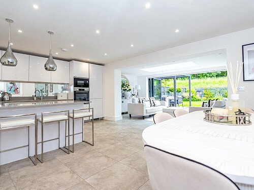Kitchen and living rm