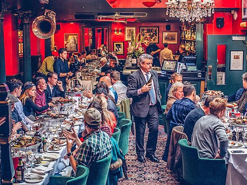 stained wood pannelling bar restaurant - Filming Locations Locations Direct -04