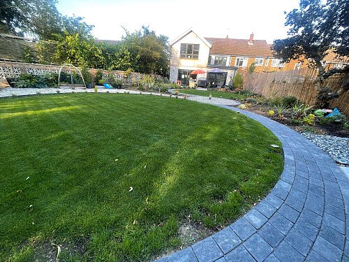 Garden with house in b.g.