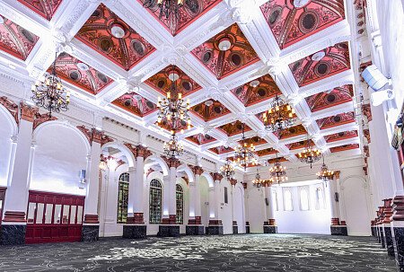 Grand, large hall, arches and painted ceiling- London-  filming photoshoot location-06