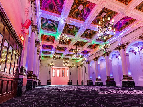 Grand, large hall, arches and painted ceiling- London-  filming photoshoot location-10