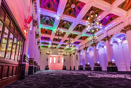 Grand, large hall, arches and painted ceiling- London-  filming photoshoot location-10