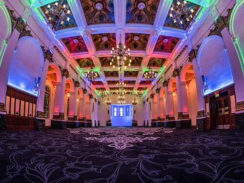 Grand, large hall, arches and painted ceiling- London-  filming photoshoot location-21