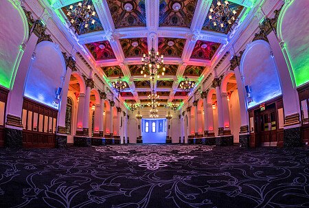 Grand, large hall, arches and painted ceiling- London-  filming photoshoot location-21