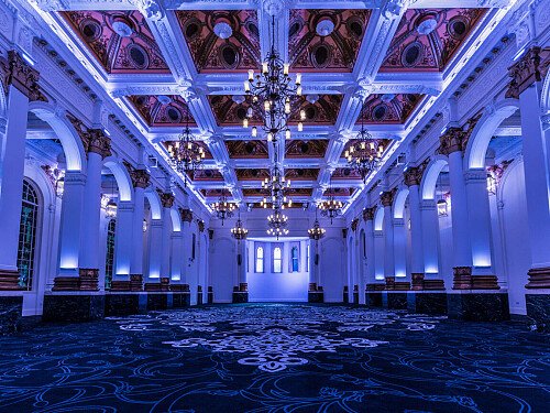 Grand, large hall, arches and painted ceiling- London-  filming photoshoot location-22