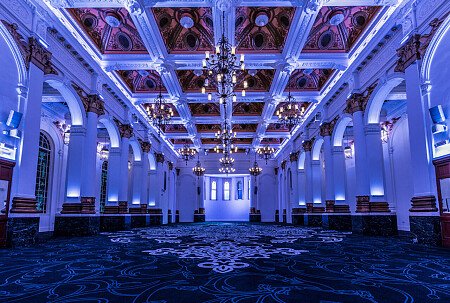 Grand, large hall, arches and painted ceiling- London-  filming photoshoot location-22