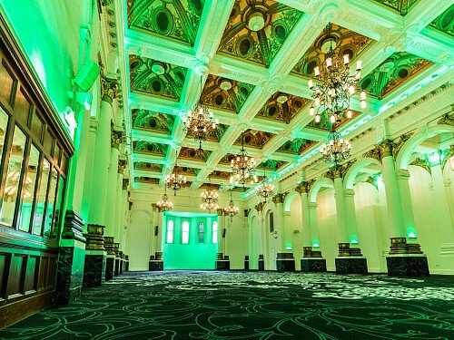 Grand, large hall, arches and painted ceiling- London-  filming photoshoot location-24