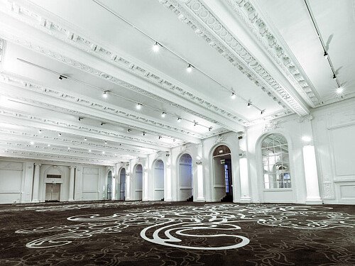 Grand, large hall, arches and painted ceiling- London-  filming photoshoot location-26