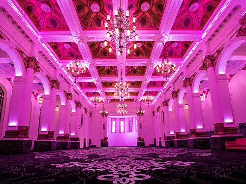 Grand, large hall, arches and painted ceiling- London-  filming photoshoot location-25