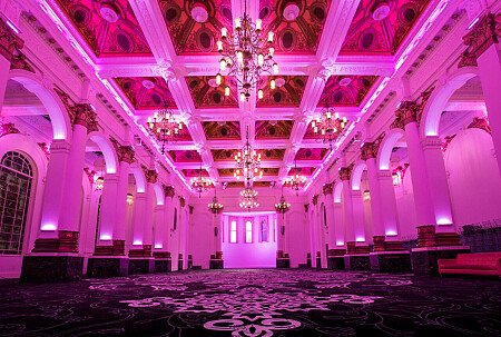 Grand, large hall, arches and painted ceiling- London-  filming photoshoot location-25