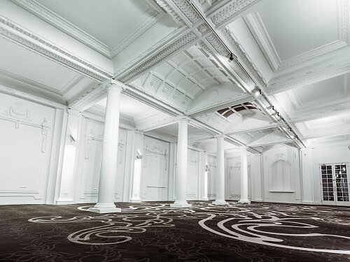 Grand, large hall, arches and painted ceiling- London-  filming photoshoot location-27