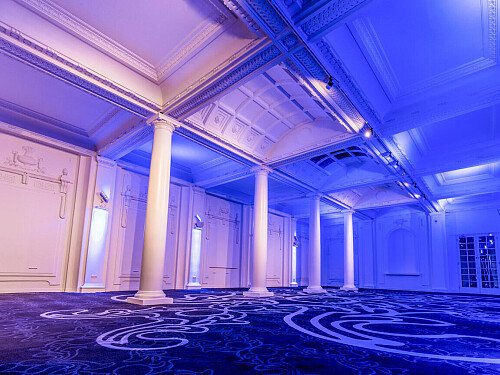 Grand, large hall, arches and painted ceiling- London-  filming photoshoot location-30