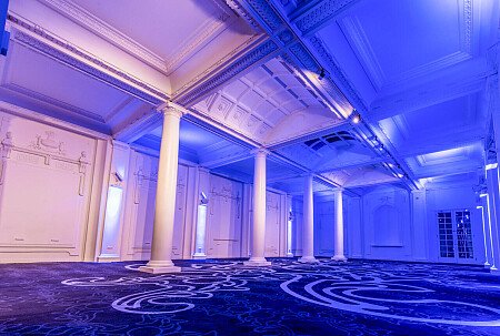 Grand, large hall, arches and painted ceiling- London-  filming photoshoot location-30