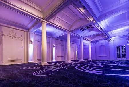 Grand, large hall, arches and painted ceiling- London-  filming photoshoot location-35