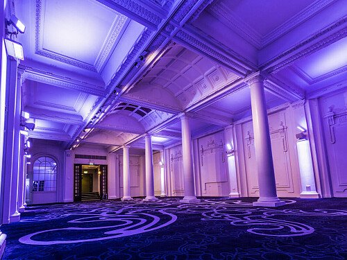 Grand, large hall, arches and painted ceiling- London-  filming photoshoot location-36