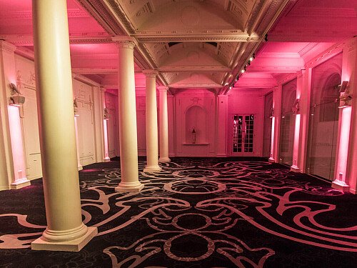 Grand, large hall, arches and painted ceiling- London-  filming photoshoot location-39