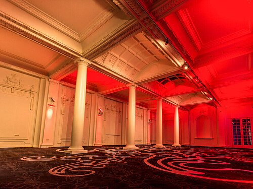 Grand, large hall, arches and painted ceiling- London-  filming photoshoot location-42