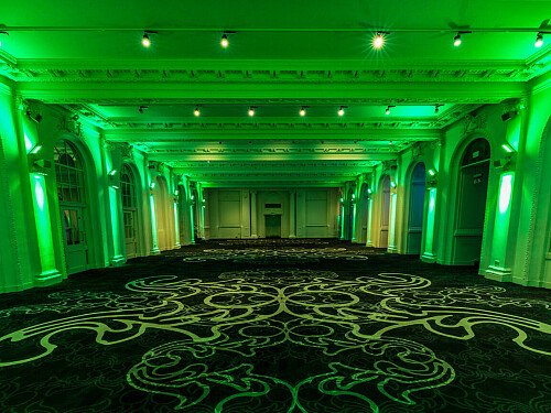 Grand, large hall, arches and painted ceiling- London-  filming photoshoot location-48