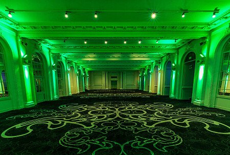 Grand, large hall, arches and painted ceiling- London-  filming photoshoot location-48