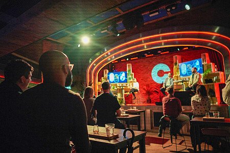 Intimate stage with balcony seating- London- filming photoshoot location-2
