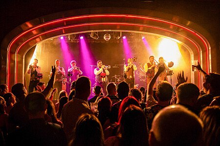 Intimate stage with balcony seating- London- filming photoshoot location-3