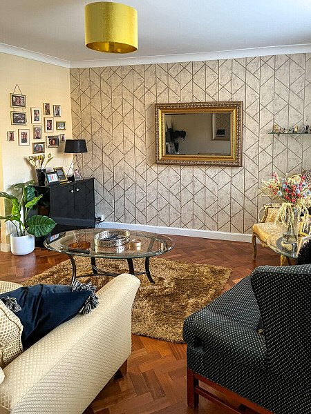 Geometrtic wall paper-  HA5- filming photoshoot location-13