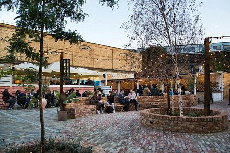 Outdoor space with giant chess board- London- filming photoshoot location-3