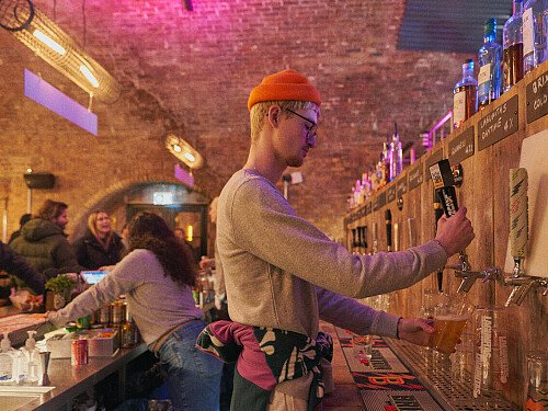 Red brick tunnel bar -London- filming photoshoot location-11