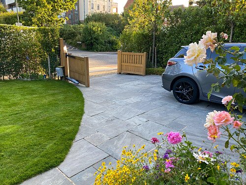 Colourful flowerbeds- London -  filming photoshoot location-23