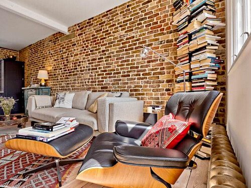 Exposed red brick feature wall-London- filming photoshoot location-13