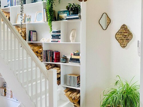 Exposed red brick feature wall-London- filming photoshoot location-17