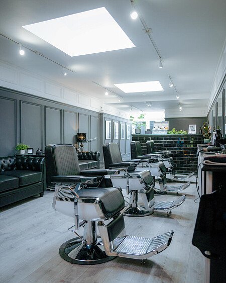 Sleek and sophisicated barbers,  London filming photoshoot location-29-02