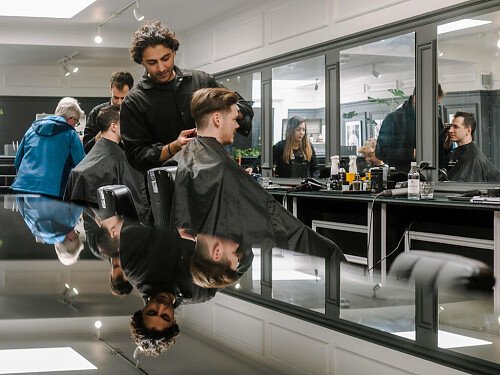 Sleek and sophisicated barbers,  London filming photoshoot location-29-11