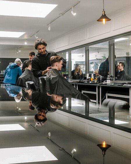 Sleek and sophisicated barbers,  London filming photoshoot location-29-11