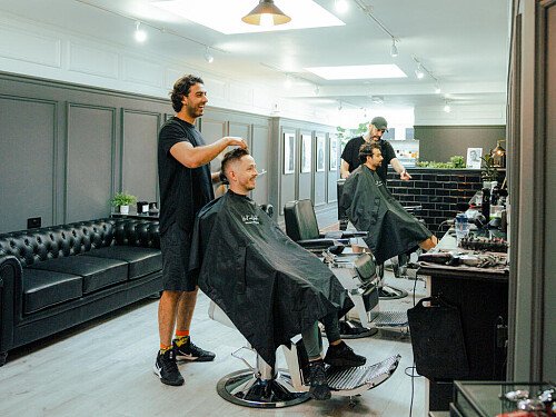 Sleek and sophisicated barbers,  London filming photoshoot location-29-09
