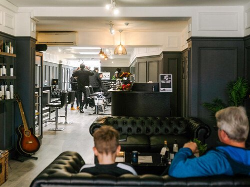 Sleek and sophisicated barbers,  London filming photoshoot location-29-13