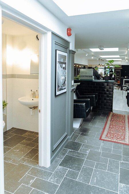 Sleek and sophisicated barbers,  London filming photoshoot location-29-21