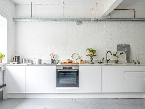 White minimal decor Shoot kitchen  - Filming Locations Locations Direct -07