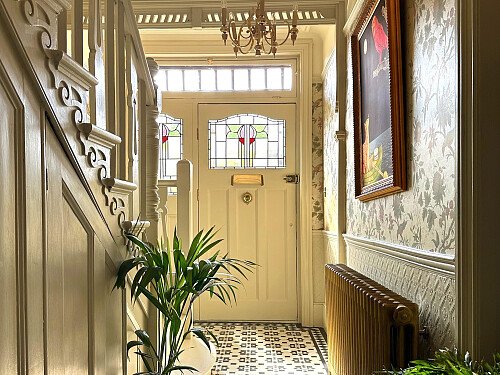 Hallway Stained Glass Door