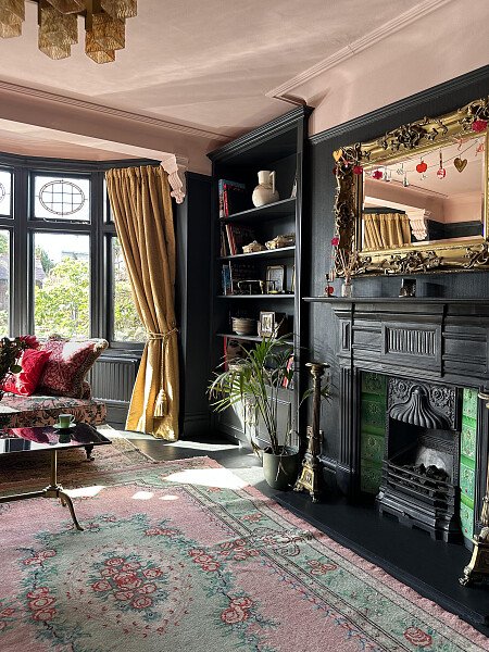 Living Room Fireplace Angle